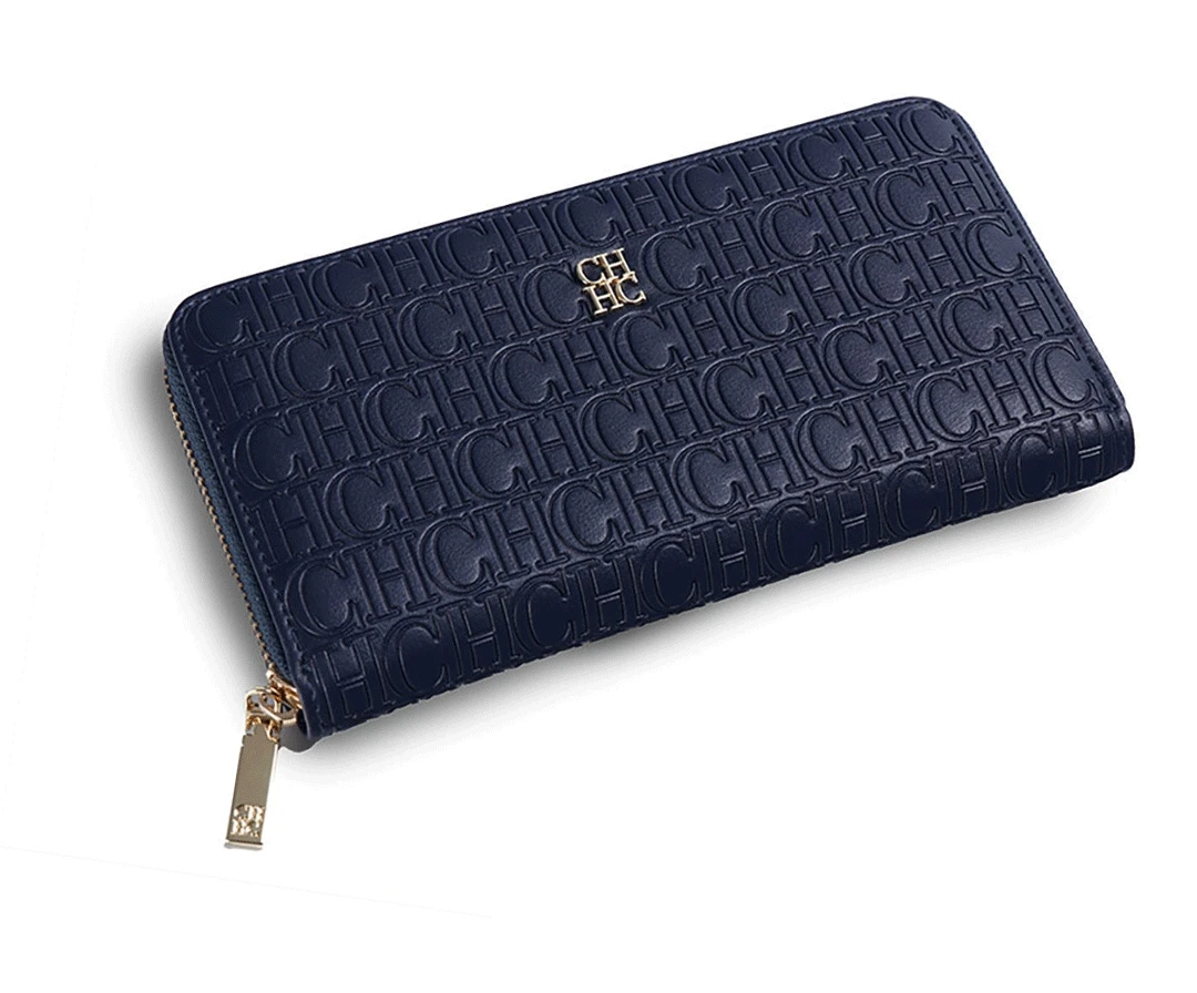 CH Fashion Classic Women's Portable Wallet Solid Color Design Multi-Letter Embossed Women's Coin Purse Minimalist