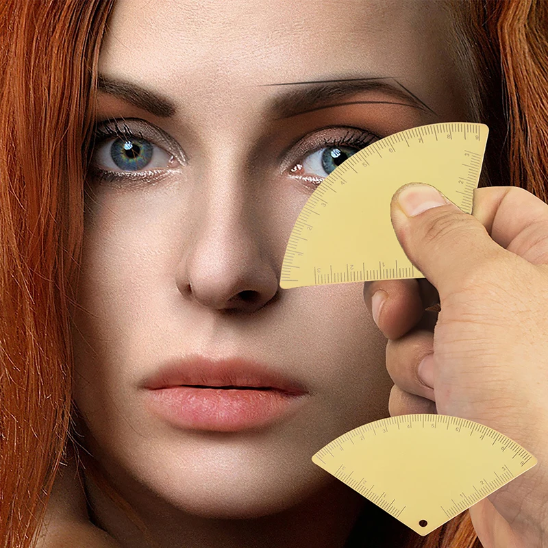 1Pc Drawing Eyebrow Design Ruler Women's Instant Brow Shaper Fast Drawing Eyebrow Tool For Positioning Eyebrows Tattoo Accessory