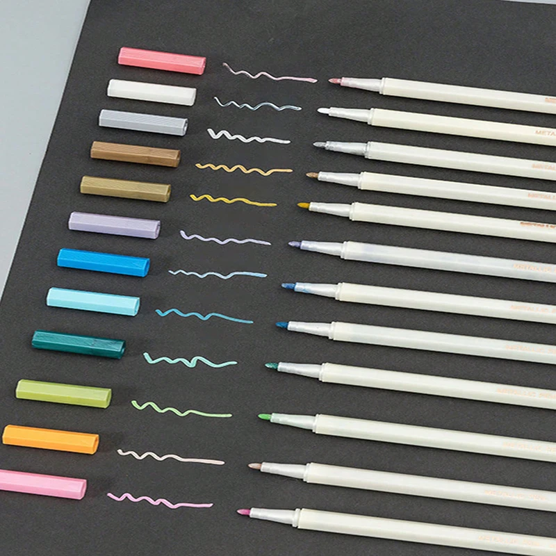 Bview Art 6/12 قطعة أقلام تحديد طلاء أكريليك ذات طرف رفيع للغاية للقماش والأسطح السيراميكية ، لوازم فنية لصنع الحرف اليدوية