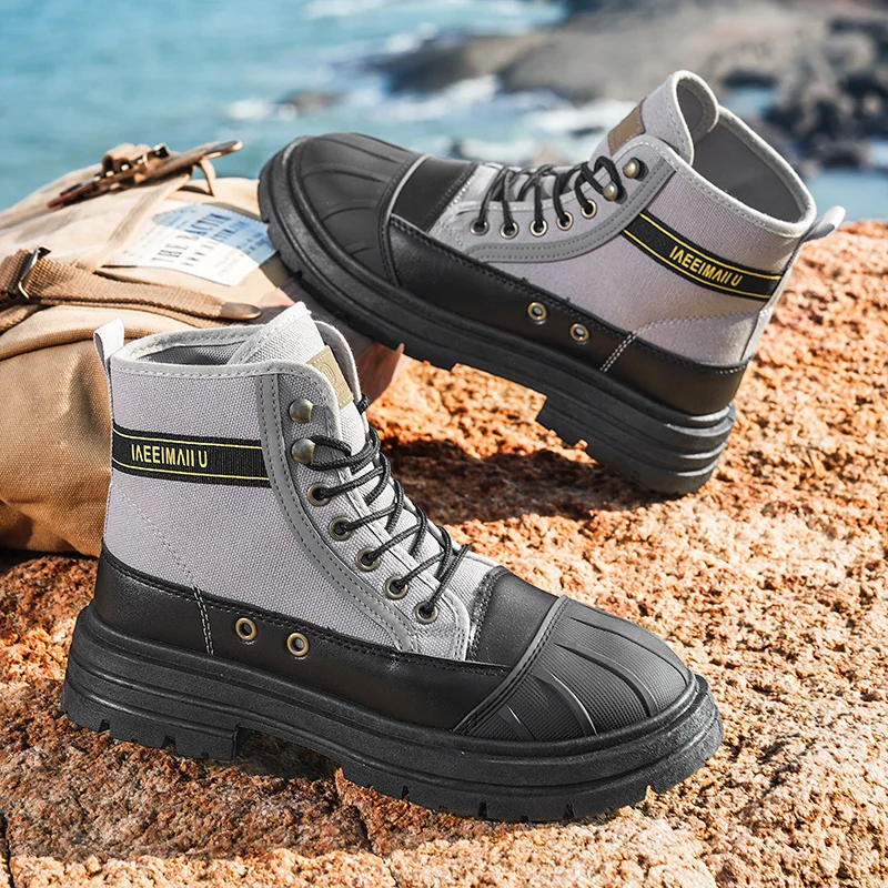 

High Quality Mens Boots Four Seasons High Top Comfortable Casual Soft Sole Non Slip Outdoor Boots Fashion Tooling Boots for Men