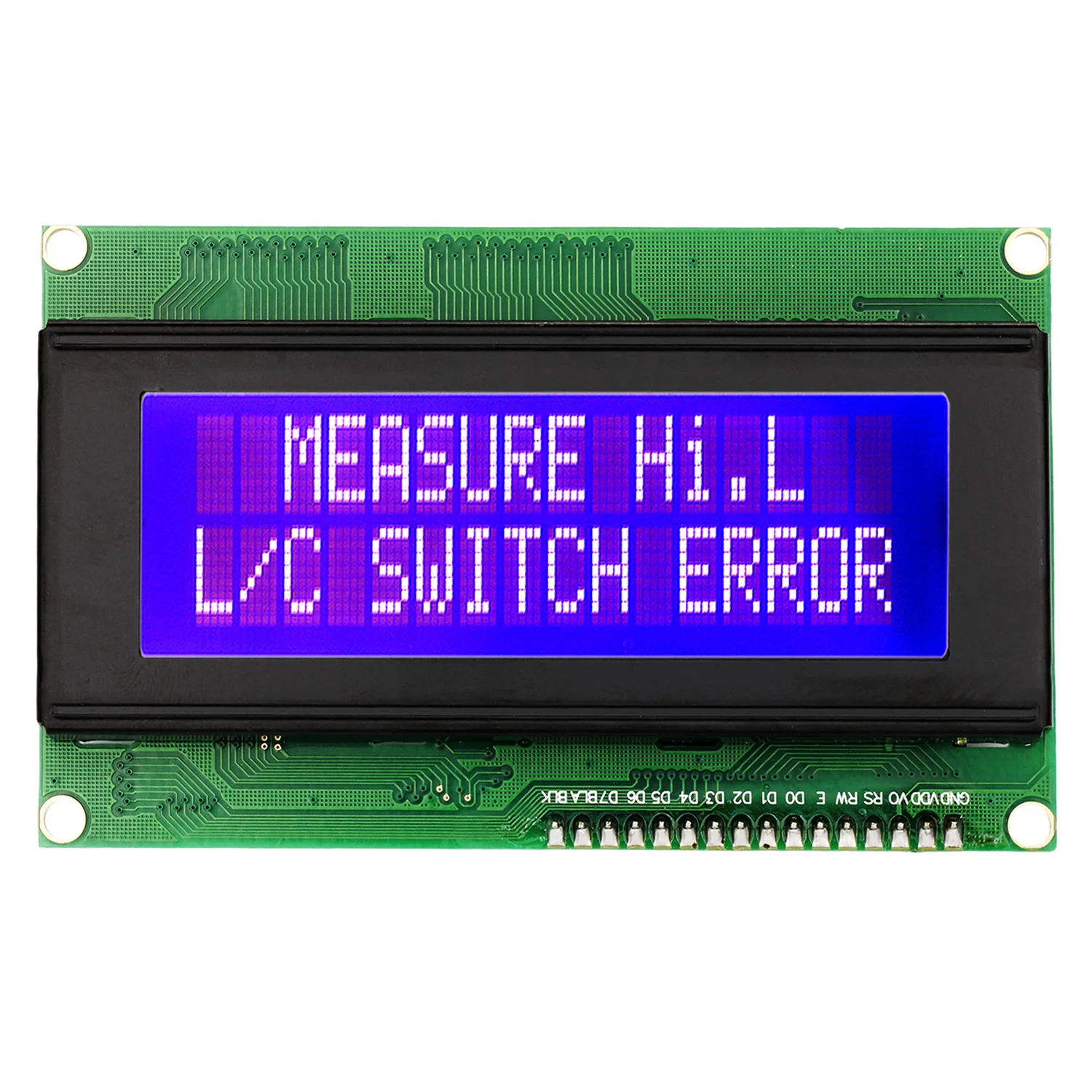 Imagem -06 - Módulo de Exibição Lcd para Arduino Adaptador de Interface Serial Tela Azul ou Verde Caractere 20x4 Lcd2004 Hd44780 2004a Iic I2c