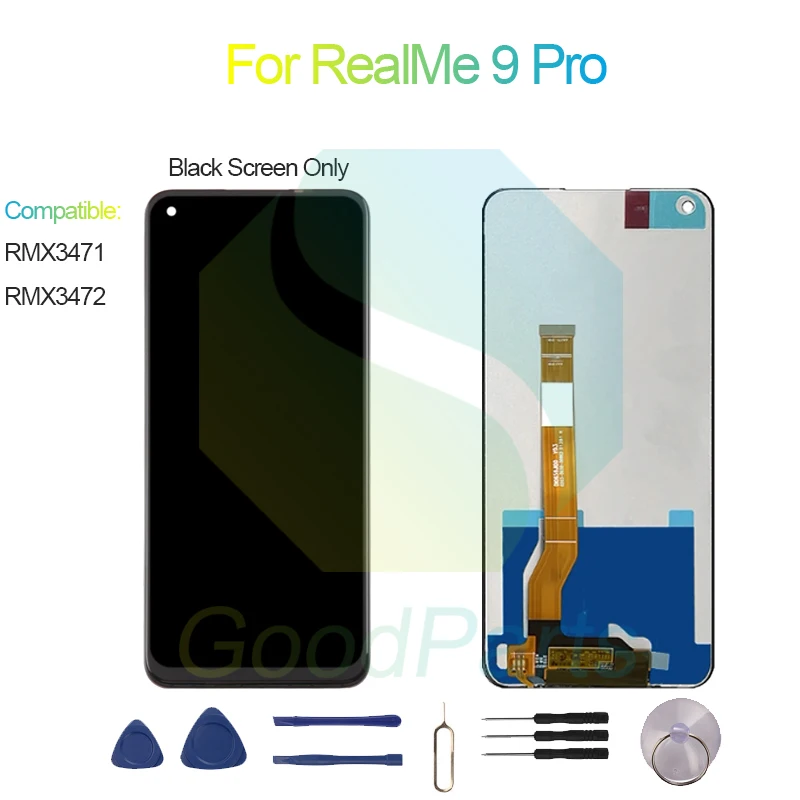 For RealMe 9 Pro Screen Display Replacement 2412*1080 RMX3471, RMX3472 For RealMe 9 Pro LCD Touch Digitizer