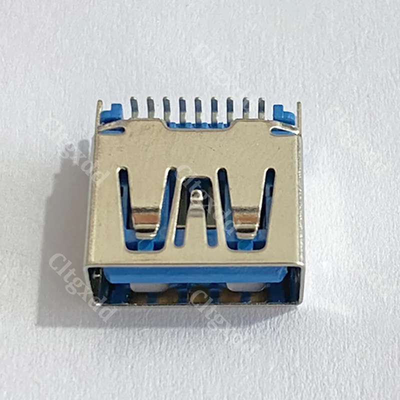 USB 3.0 Typ-A Buchse 9-Pin Rahmenlos Blau Verklebter SMD-Anschluss PCB-Lötanschluss USB-A Buchsenanschluss Ersatzteile zur Reparatur – Detail 3