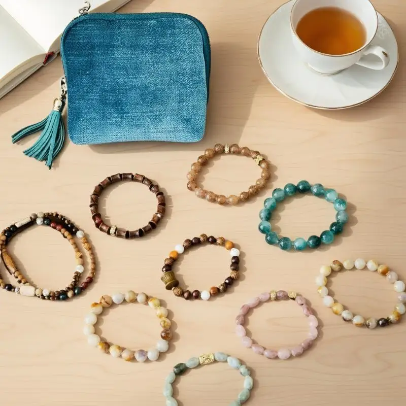 **5-Layer Jewelry Storage Bag Velvet Jewelry Pouch Bags For Watch Bracelet Rings Earrings Portable Travel Jewelry Case