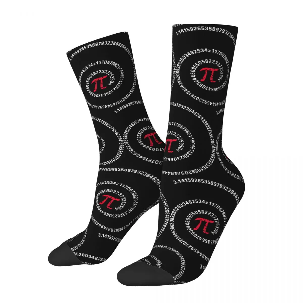 Fibononacci Happy Pi Day 3.14 Merchandise Men Women Socks Cozy March 14th High Quality Middle Tube Stockings Soft Gifts