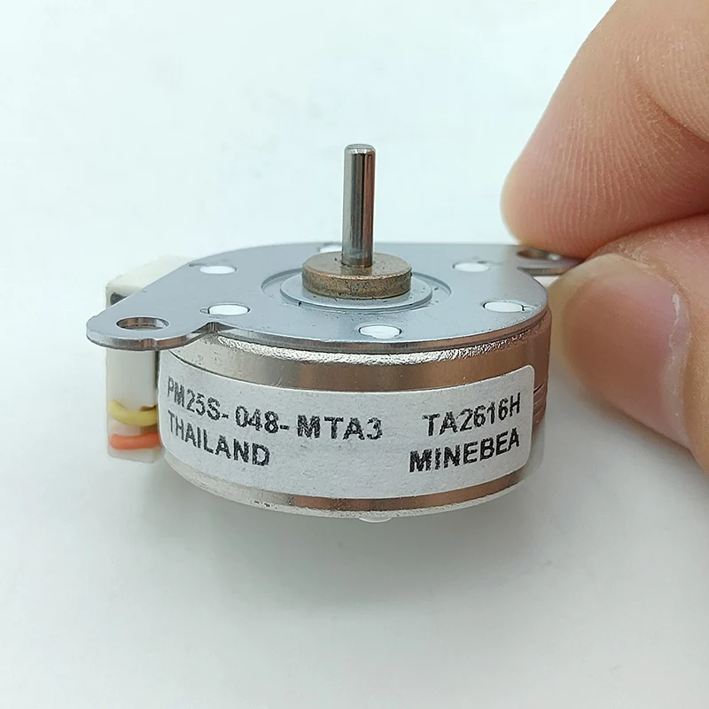 Minebea PM25S-048 Mini 25mm Round Thin Stepper Motor Micro 2-Phase 4-Wire Stepping Motor 7.5 Degree 2mm Shaft DIY Printer