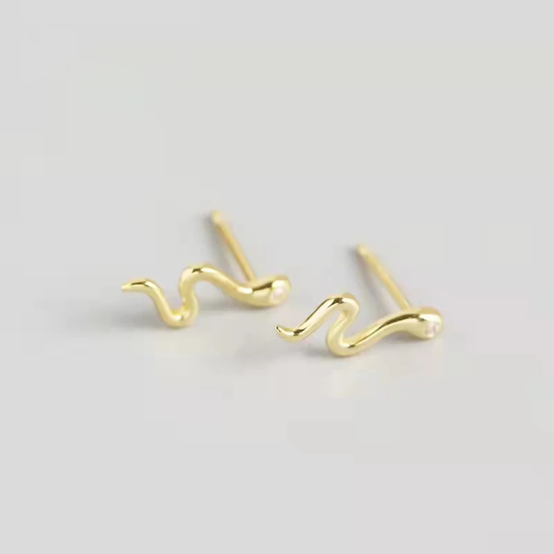 Wholesale Women's Punk Style Animal Snake Earring  Snakelike Stud Earrings for Women Jewelry Best Gift