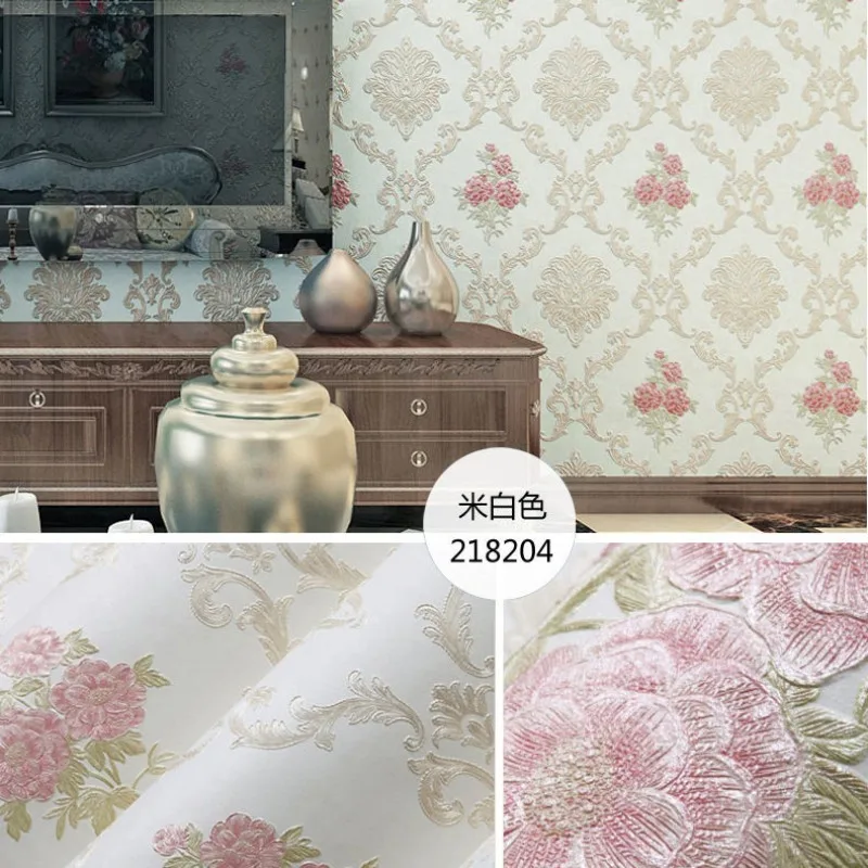 Thickened European-style Wall Stickers 3d Living Room Self-adhesive Home Decor Non-woven Wallpapers Bedroom Background Wallpaper