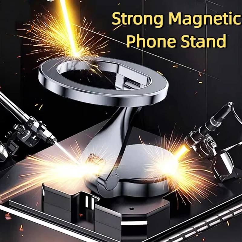 

Car Phone Holder Vacuum For MagSafe Strong Magnetic Phone Stand 360°Rotatable Foldable Metal Suction Cup Phone Mount 2026 New