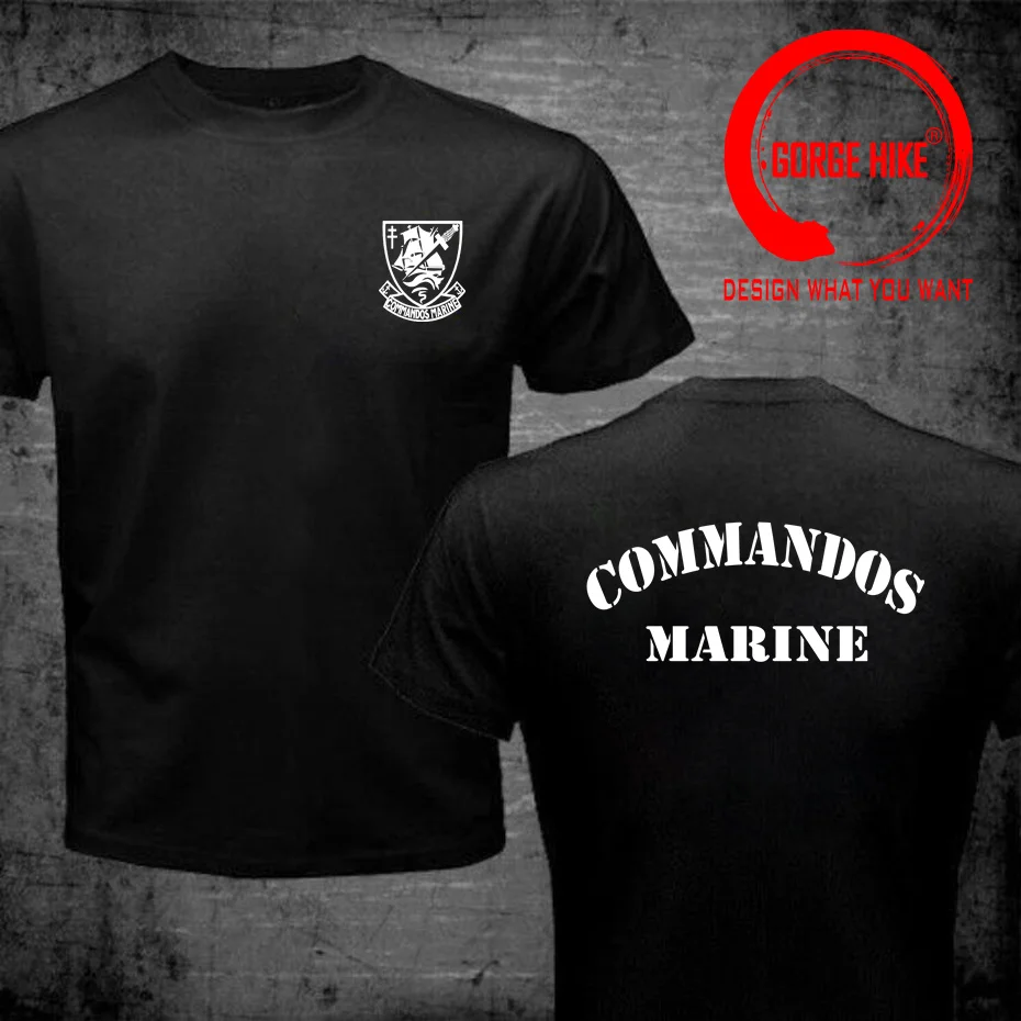 Funny Men\'s T Shirt Military French Marines Special Operation Forces Commandos Marine T-Shirt New Fashion Cotton Tops Tee Shirt