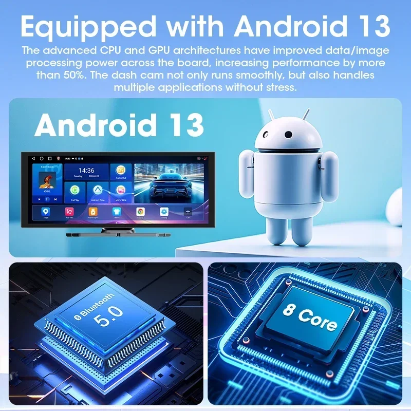 Android 13 11.26インチ カーラジオ マルチメディア WIFI ビデオプレーヤー ワイヤレスCarPlay Android Auto ダッシュボード カーステレオ 1080P リアカメラ