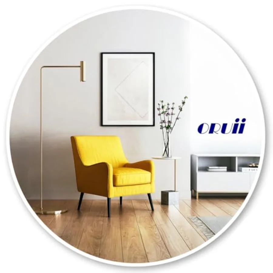 

Круглое зеркало 24 дюйма, настенное, в металлической раме, для ванной комнаты, над раковиной, для гостиной