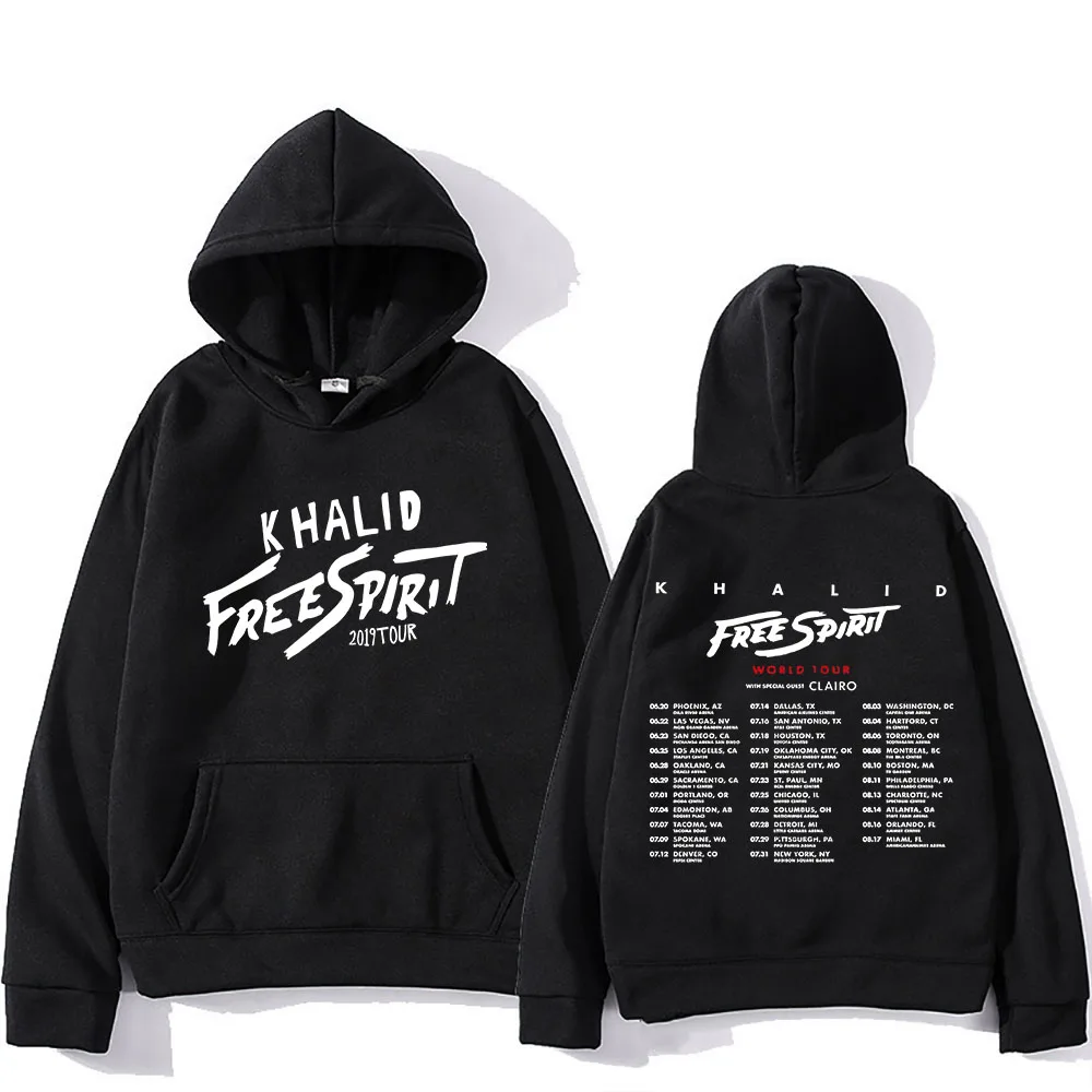 

Retro Khalid Hoodies With Hooded Comfortable Gothic Sweatshirt Long-sleeved Grunge Fleece Clothes Moletom Vintage Punk Pullovers