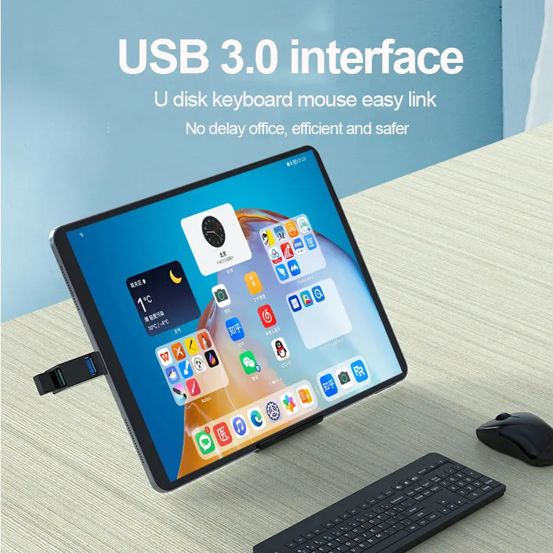 Portable USB 3.0 Hub 3 Ports High Speed Data Transfer USB Splitter For Laptop U Disk Docking Station Type C HUB 2.0 Port Adapter
