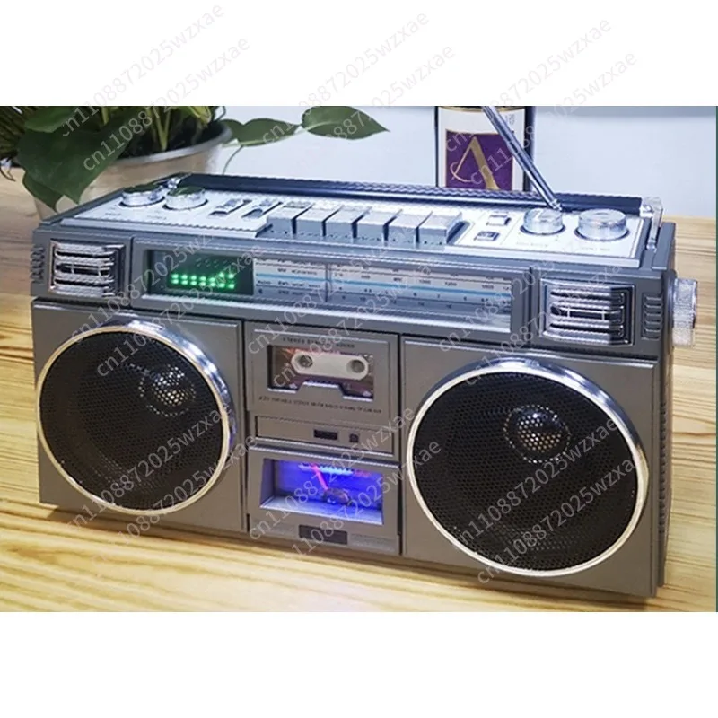 Retro Bluetooth Speaker Stereo Subwoofer Plug-in Card Audio Portable Subwoofer USB High Sound Quality view 2