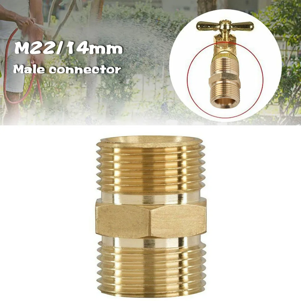 

High Quality Brand New Hose Connector Male Adapter Pressure Washer Car Cleaning M22/14mm M22/15mm For Hose Reels