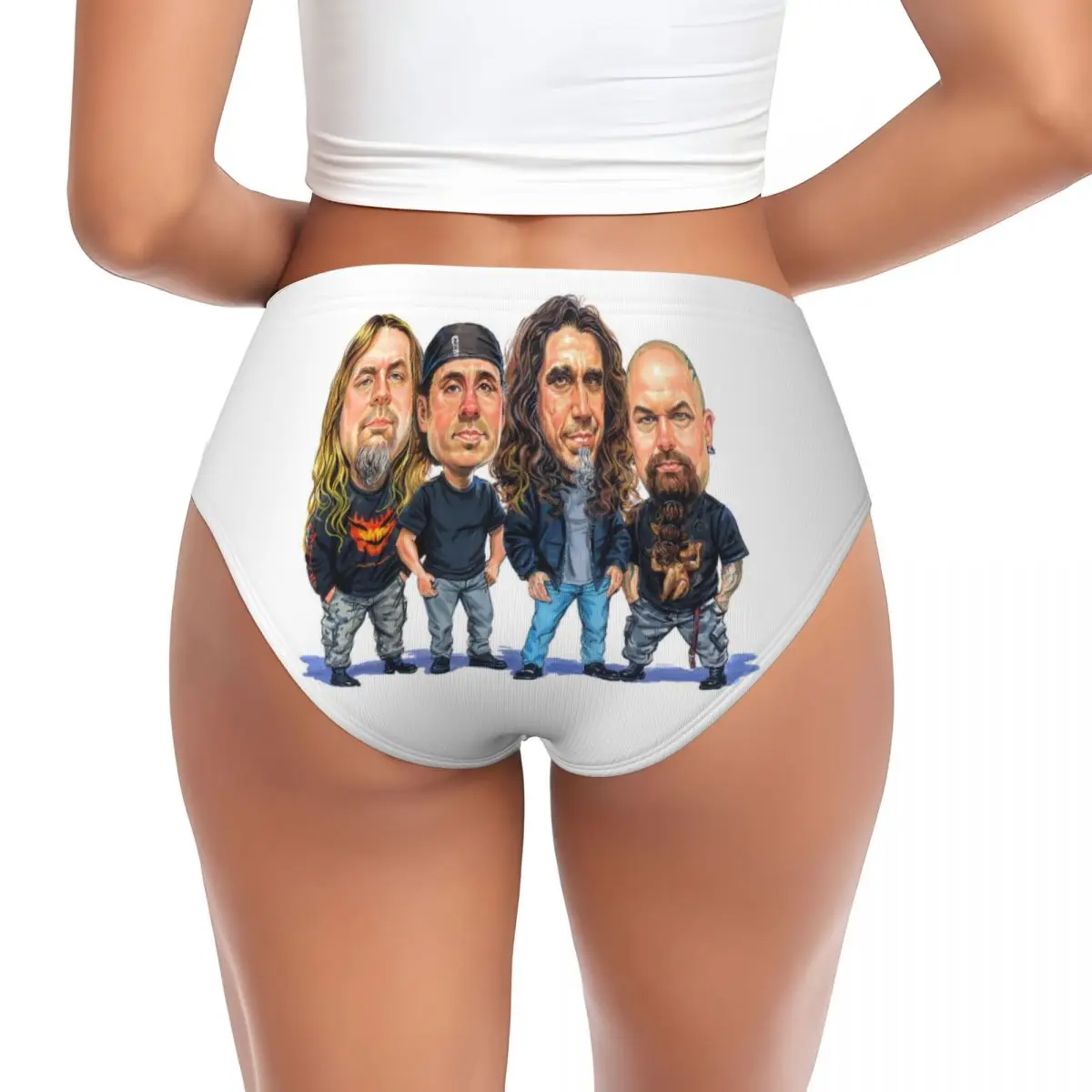 Custom S-slayers Art Brief Panties Women Stretch Heavy Metal Underwear