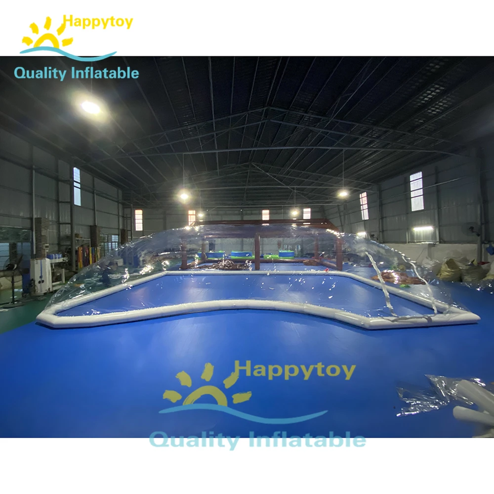 Outdoor Clear Transparent Bubble Inflatable Swimming Pool Cover Roof Tent For Winter