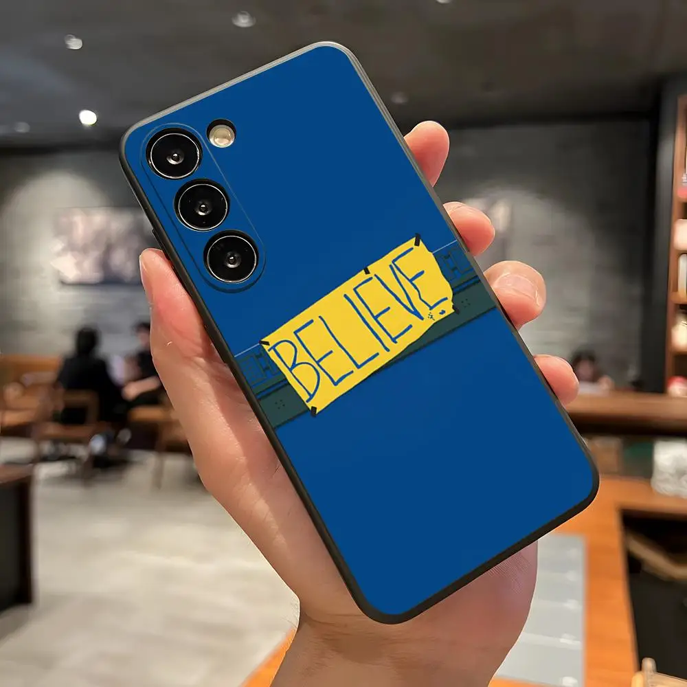 Coque de téléphone Ted Lasso Believe pour Samsung A57 A37 A17 A56 A36 A26 A16 A25 A35 A55 A34 A24 A54, coque souple noire