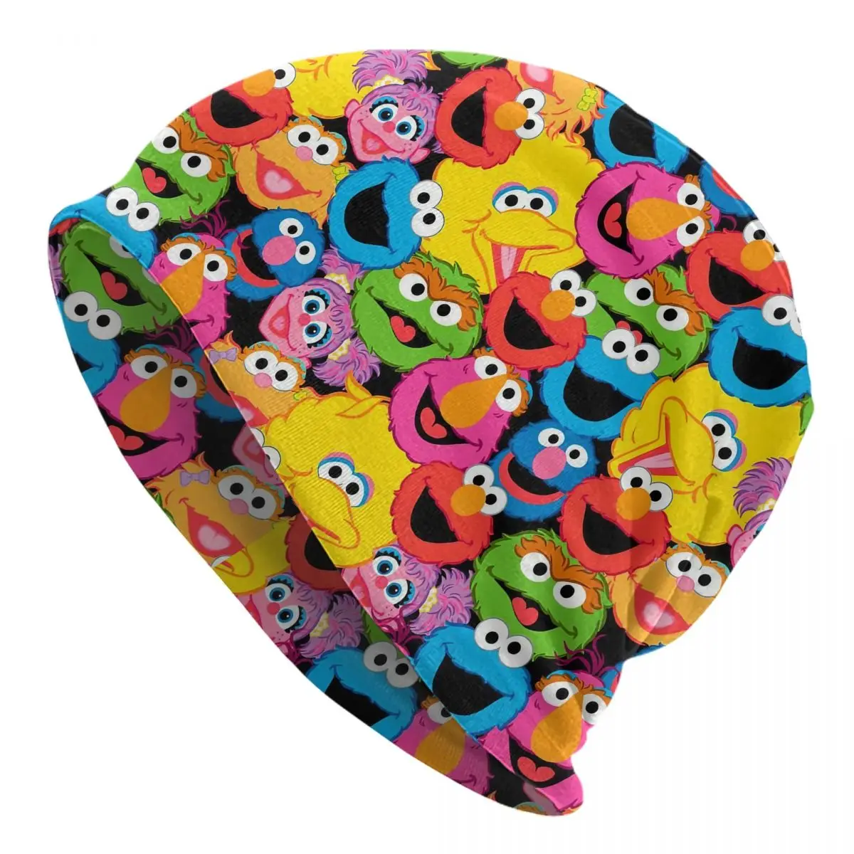 

Шапка с капюшоном Elmo с героями мультфильмов, осенне-зимняя лыжная шапка Skullies, шапка «Улица Сезам», «Улица Сезам» для мужчин и женщин, летняя шапка с повязкой на голову