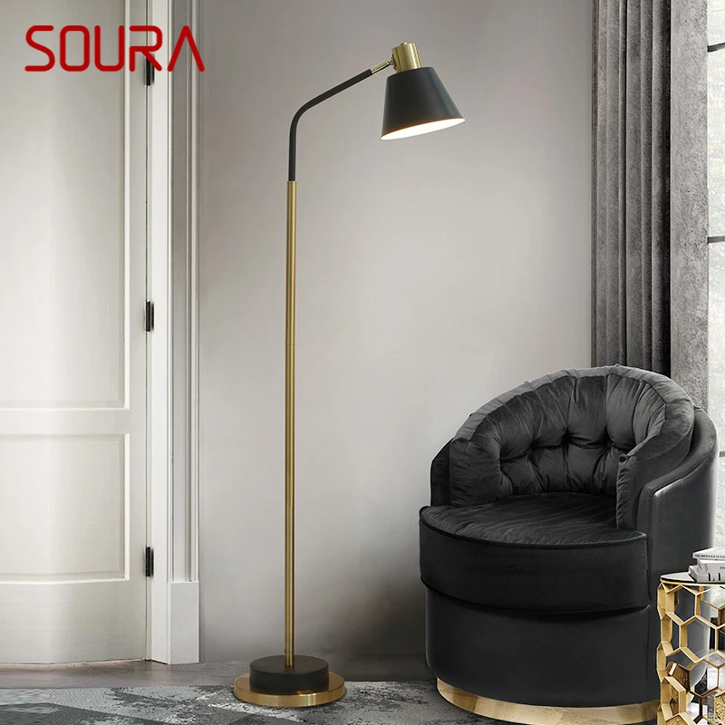 SOURA Nordic  Floor Lamp Modern Art  Family Living Room Bedroom Sofa Creative LED Decorative Read Light