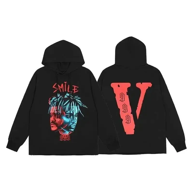 2024 Fashion SS Vlone Hiroshi Fujiwara Cotton Print Loose and Comfortable Couple Clothing Autumn and Winter Hoodie Trend Wear