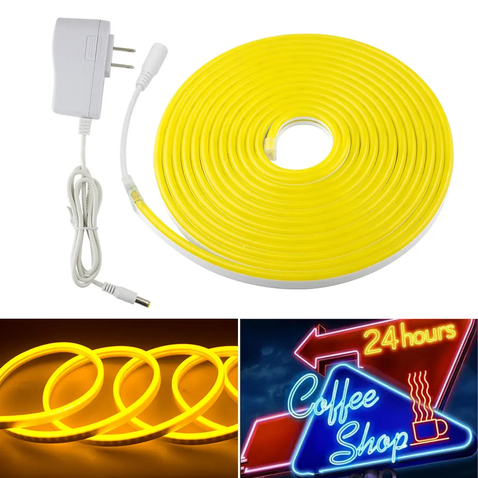 

1M/2M/3M/4M/5M Led Neon Light Strip DC12V LED Strip White Red Green Blue Yellow Pink Waterproof Touch Dimmer Hand Sweep Lighting