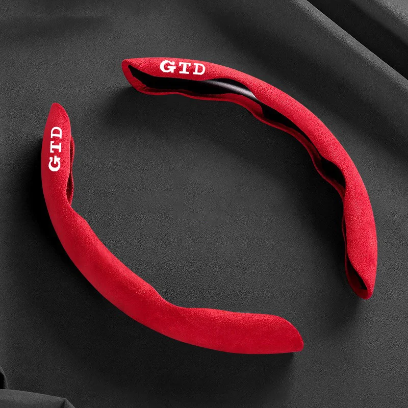 Car Suede Steering Wheel Cover Anti-slip Steering Wheel Covers Accessories For VW Volkswagen GTD GOLF 4 5 6 7 8 MK7 MK5 MK6 GTD