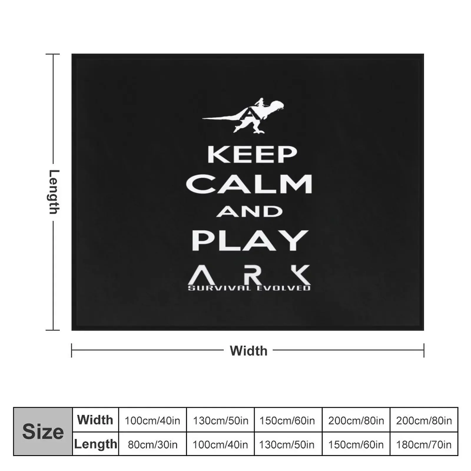 KEEP CALM AND PLAY ARK white 2 Throw Blanket Thermal Flannels Blankets