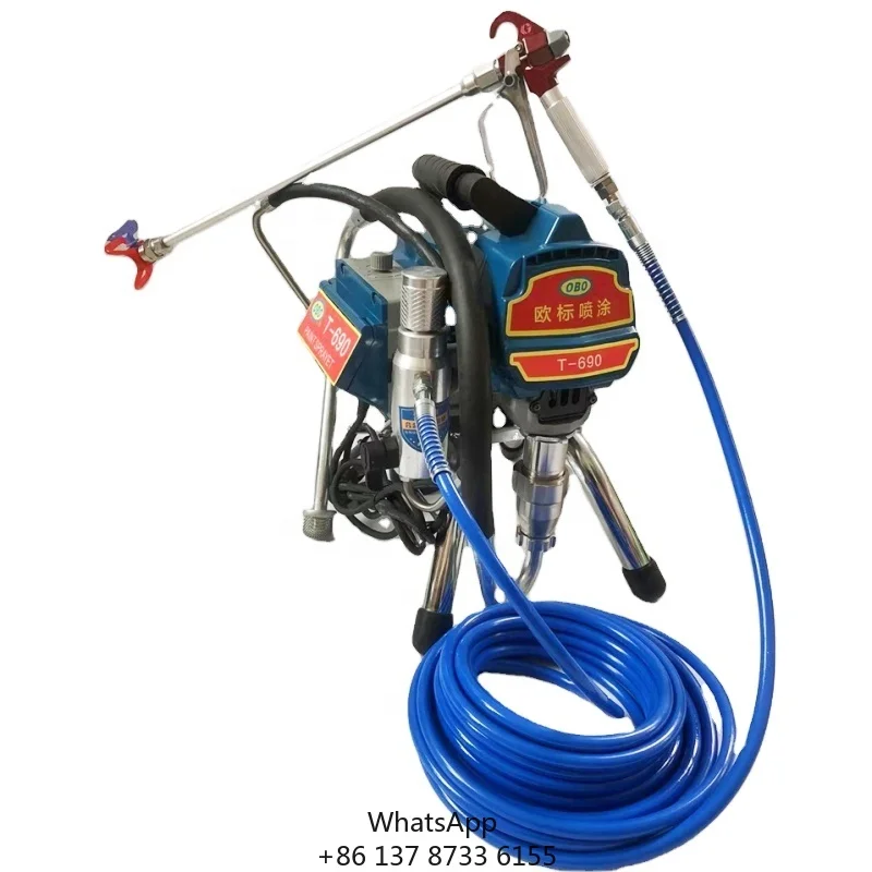 

T-690 Industrial Grade Electric Airless Paint Sprayer Brushless Motor 3500psi High Pressure 1 Year Warranty Wall Paint Putty