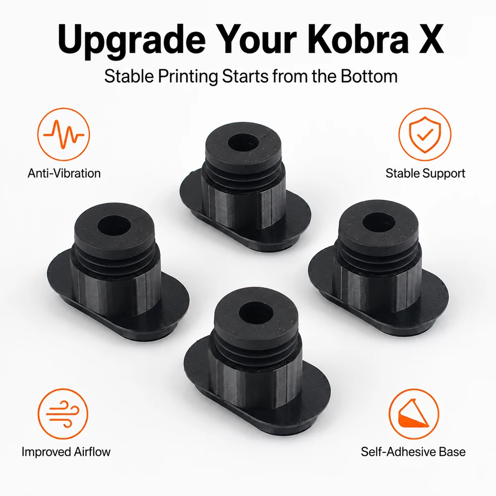 For Anycubic Kobra X Foot Pads 4PCS Stable Printing And Improved Heat Dissipation For Kobra X 3D Printer Replaceable Parts
