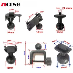 6 Types Option 16mm Ball Joint for Dash Cam Bracket Interface Suction Cup Holder Head Ball Rearview Mirror Dvr Mount Accessories