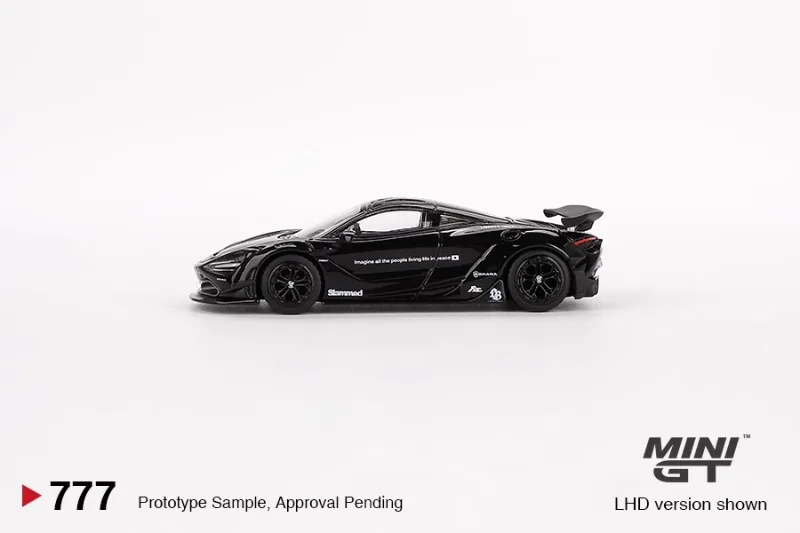 MINIGT Cars 1/64 Scale 750S Sports Car Model Diecast Alloy 720S LB Works Black Toy Car Model Collection Display Toys for Boys