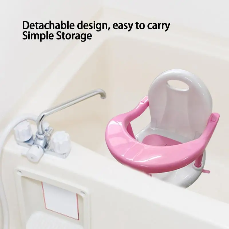 Baby Bath Chair Non-Slip Infants Baby Bath Chair Infant Baby Bath Seat Shower Chairs Backrest Support And Suction Cups Bathroom