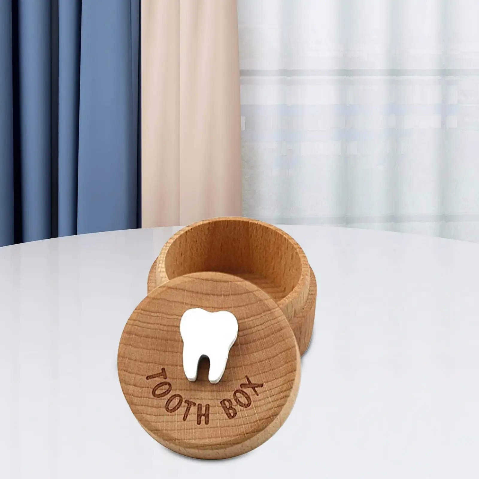 Personalized Wooden Baby Tooth Storage Organizer Keepsake Box for Kids Lost Tooth Fetal Hair Birthday