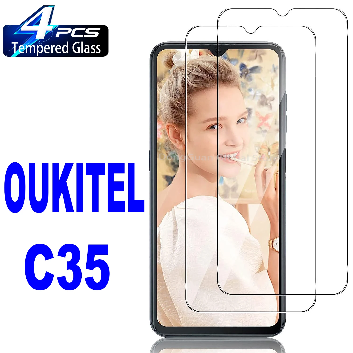 

2/4Pcs Tempered Glass For OUKITEL C35 Screen Protector Glass Film