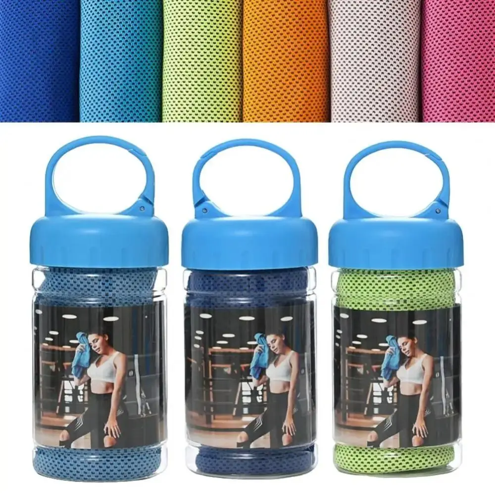 Breathable Quick Dry Fitness Cool Towel Mini Soft Sports Quick Dry Cool Towel Microfiber Silica Gel Towel Silicone Bag Sports