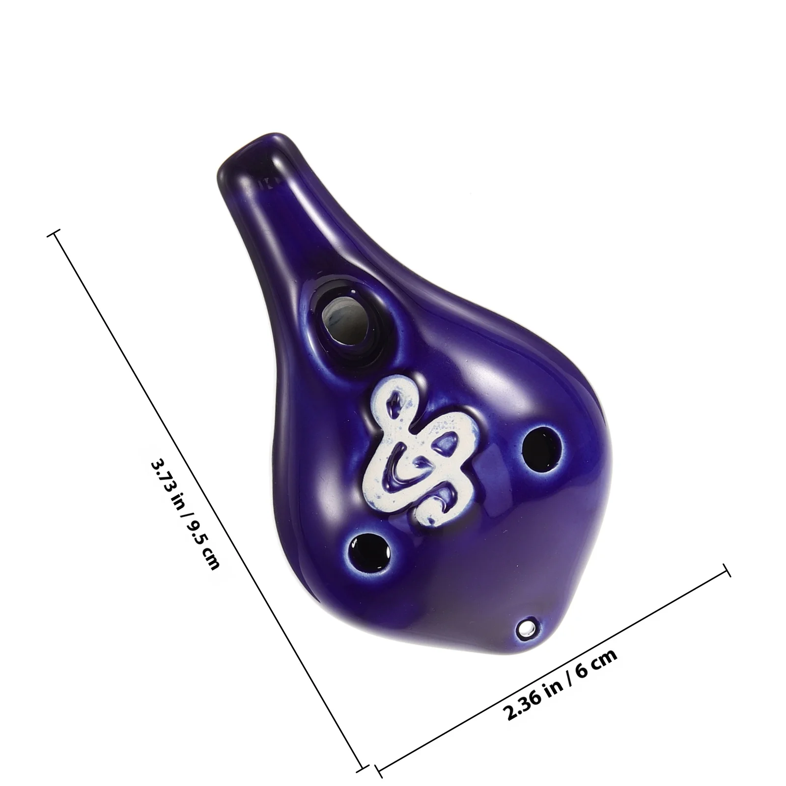 6 فتحات من السيراميك الأكرينا أداة الرياح المتوسطة الملعب أداة الموسيقى المحمولة للمبتدئين البالغين تصميم آمن سلس مشرق #6