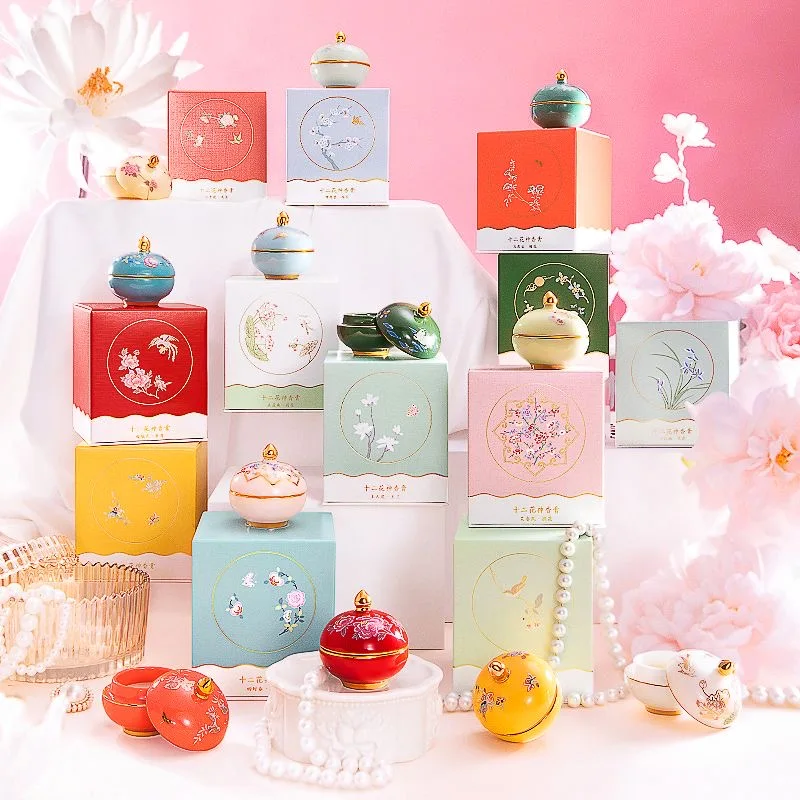 10g Palace Museum Twelve Flower Gods Solid Fragrance Osmanthus Christmas Birthday Gift for Girls Museum Cultural and Creative