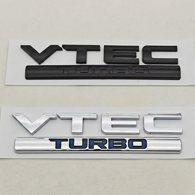 3D ABS Car Logo VTEC TURBO Emblem Badge Rear Trunk Sticker Auto Styling Accessories