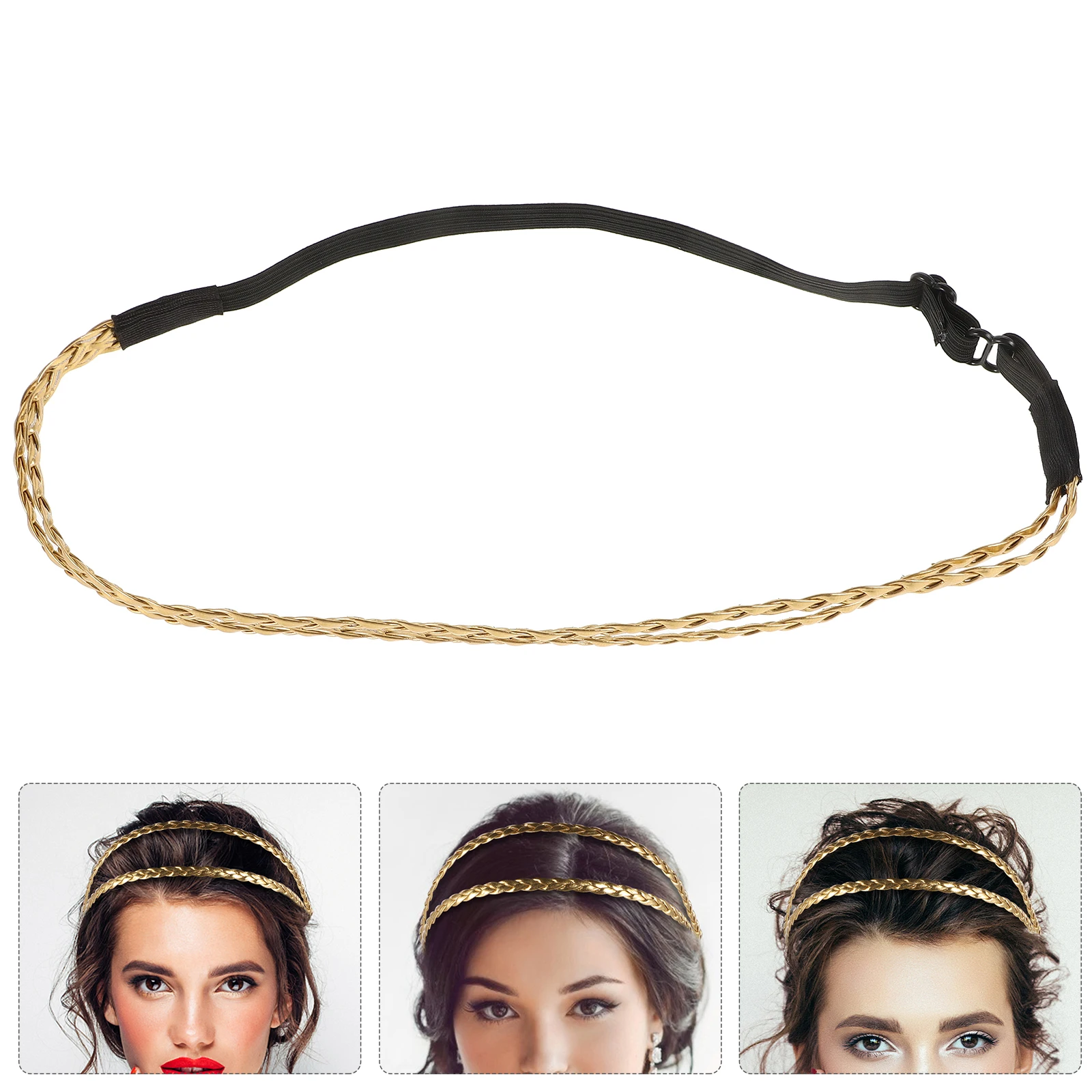 

Stylish Braided Headband For Women Teens Thin Stretch Headpiece Wrap Accessory Elastic Braid Band Reusable Durable Fashionable