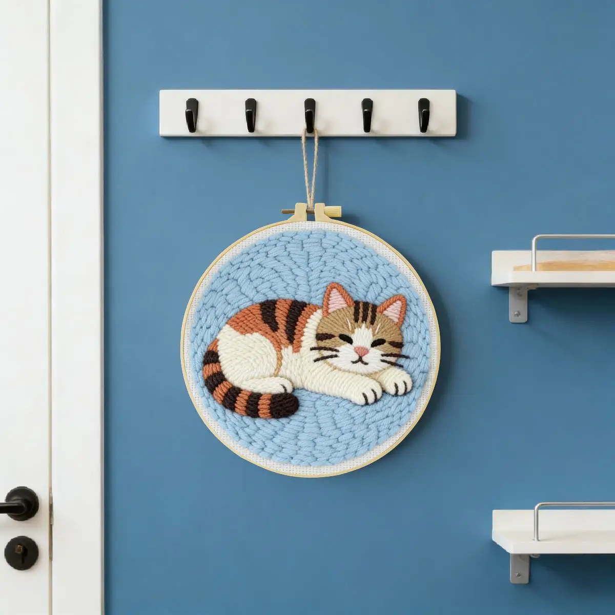 20X20CM/7,87 Zoll Tier - Katze Stanznadel-Stickset, Stickerei, gestrickte Stickerei, DIY handgemachtes Geschenk, Nähkunst – Detail 6