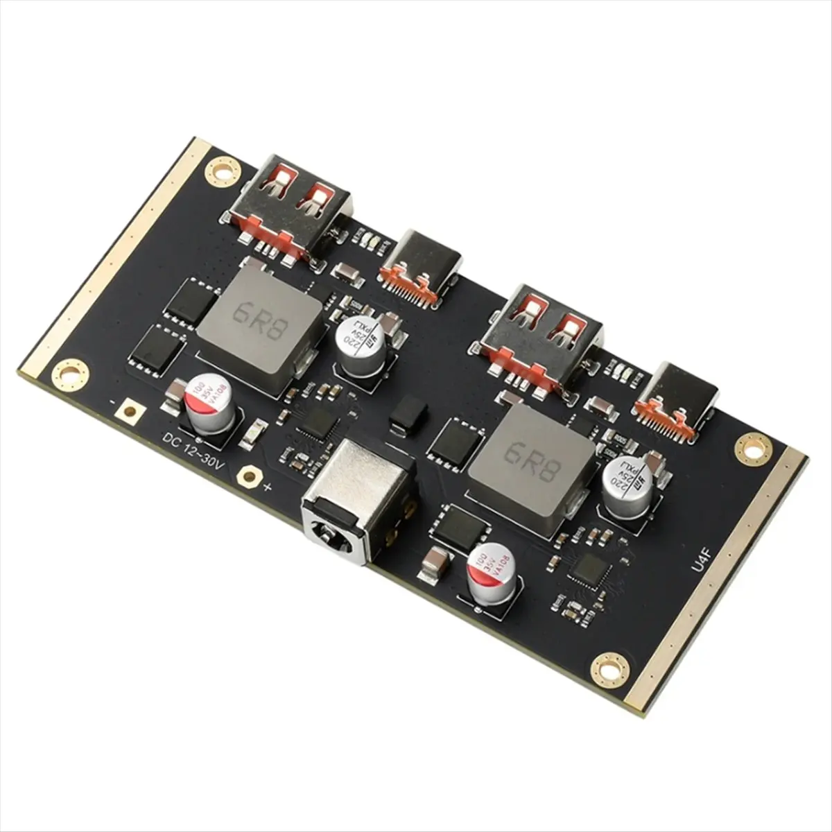 ☶❈＊♥AC865-100W Lithium Battery Charger Board 5-Port DC 12-30V Type-C/USB A Mobile Power Bank 18650 Charging Module PD/QC 2.0 3.0