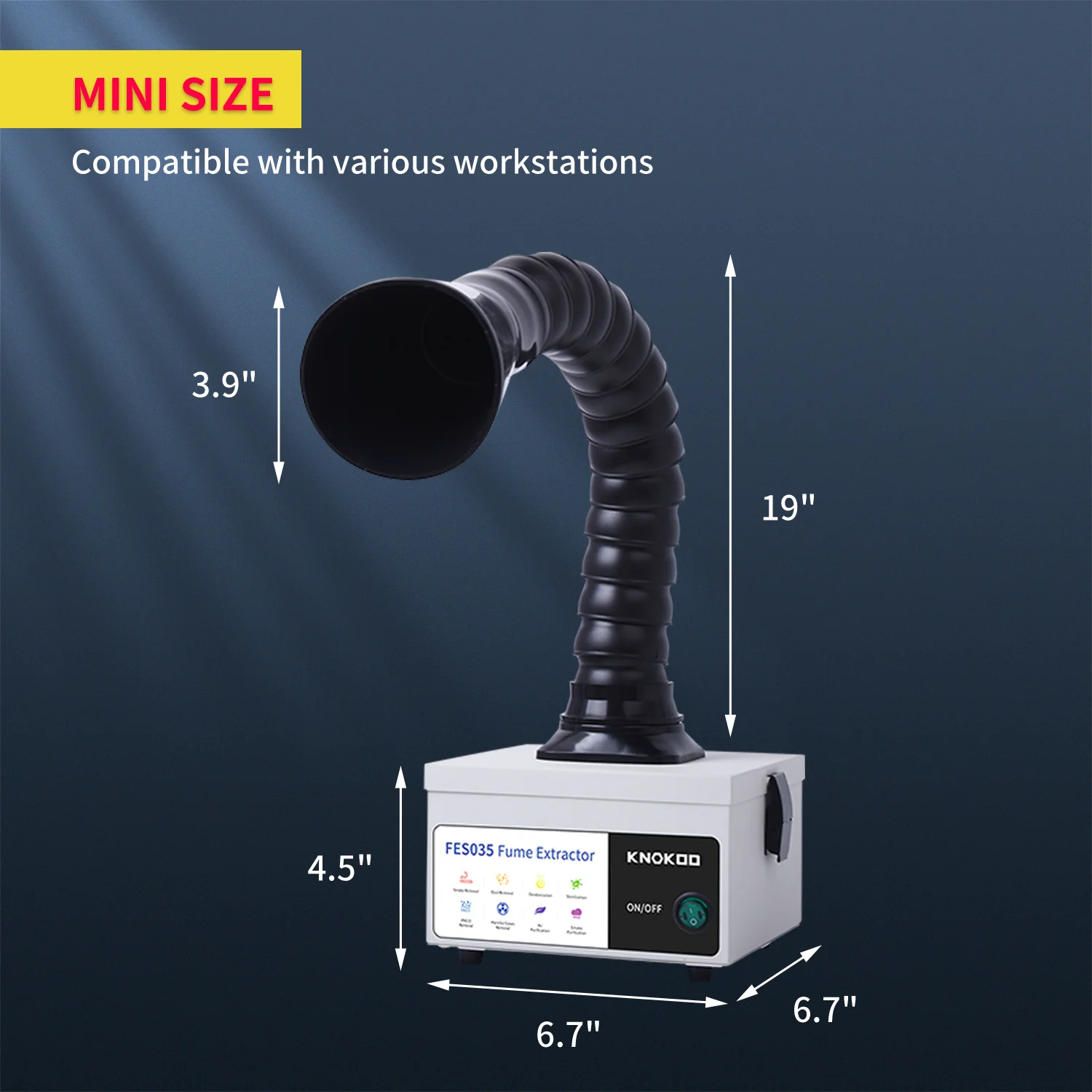 110V/220V Mini aspiratore di fumi purificazione efficiente strumento di rimozione dei fumi di fumo assorbitore di fumo di ferro a saldare