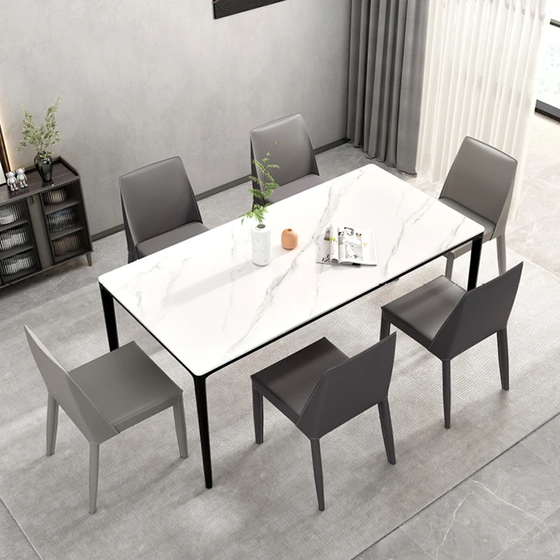 

Restaurant Party Dining Table Living Room Nordic Modern Center Big White Dinner Table Kitchen Space Modern Mesa Unique Furniture