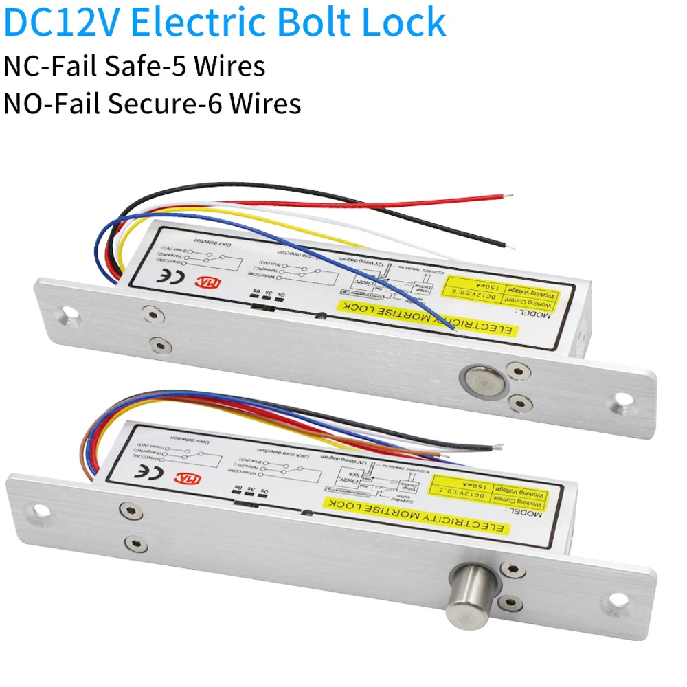 Electric Drop Bolt Mortise Door Lock Fail Safe Fail Secure Feedback For Glassdoor Lock Access Control System NC/NO