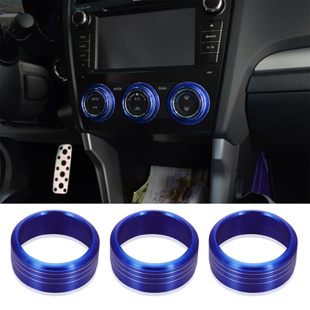 

2pcs Aluminum Alloy Air Condition Button Covers For Sti Impreza Crosstrek Durable Climate Control Knob