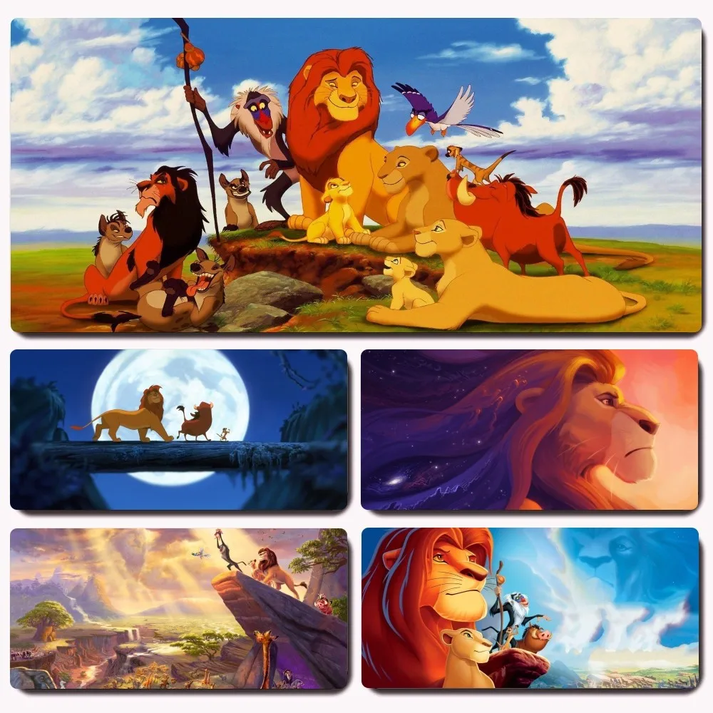 

Коврик для мыши Disney The Lion King, игровые коврики для офисного стола, большой для компьютера, нескользящий коврик для мыши с замком