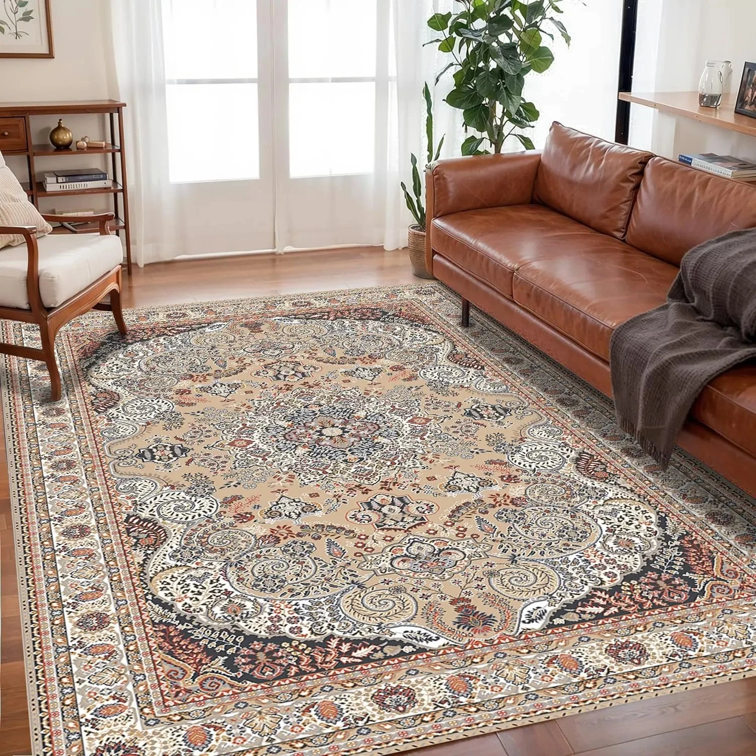 VIKAMA Bohemian Crystal Velvet Non-Slip Rug 3