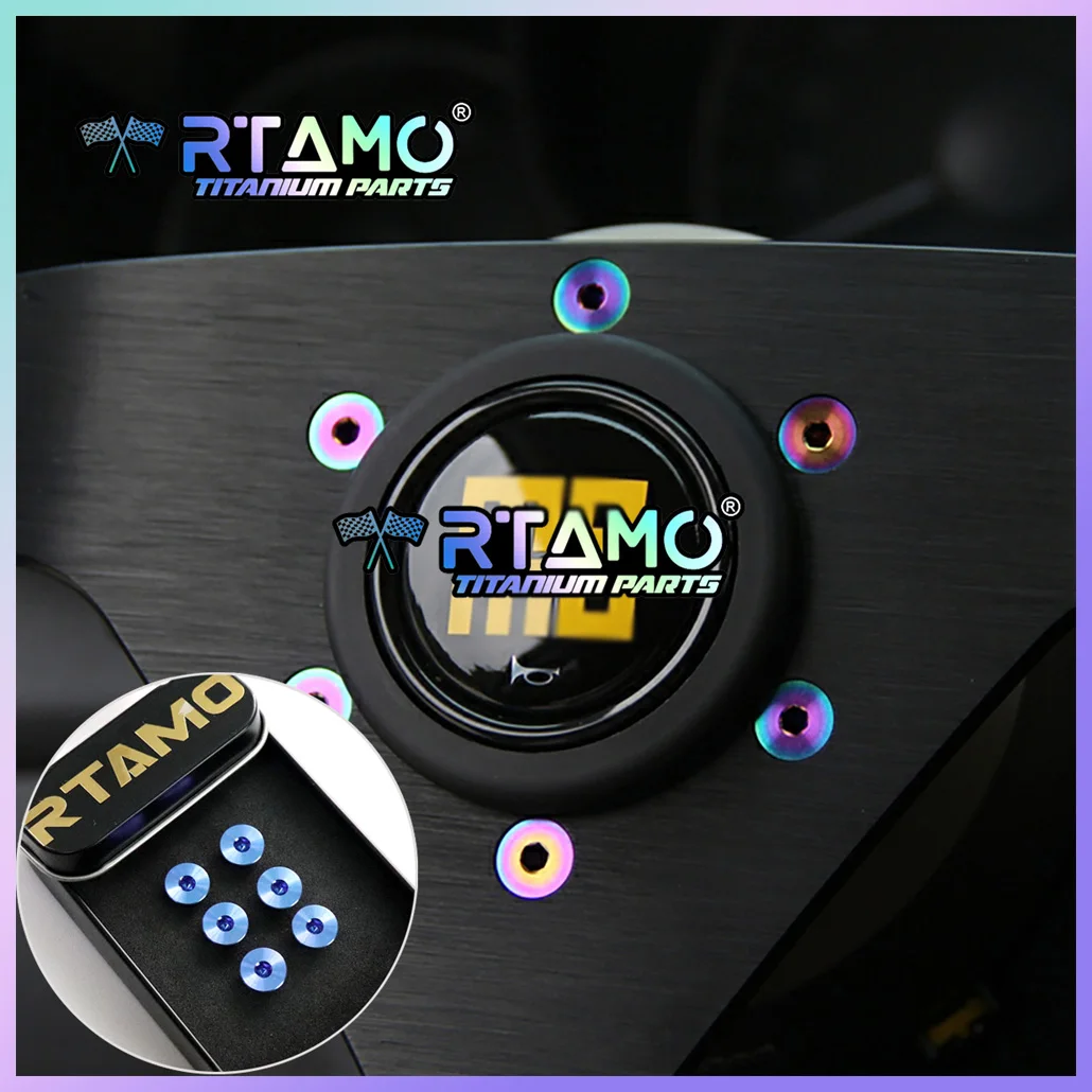 RTAMO M5 Gr5 Titanium Bolt Hardware Steering Wheel Kit Screw Countersunk Design for MOMO/NARDI/GREDDY